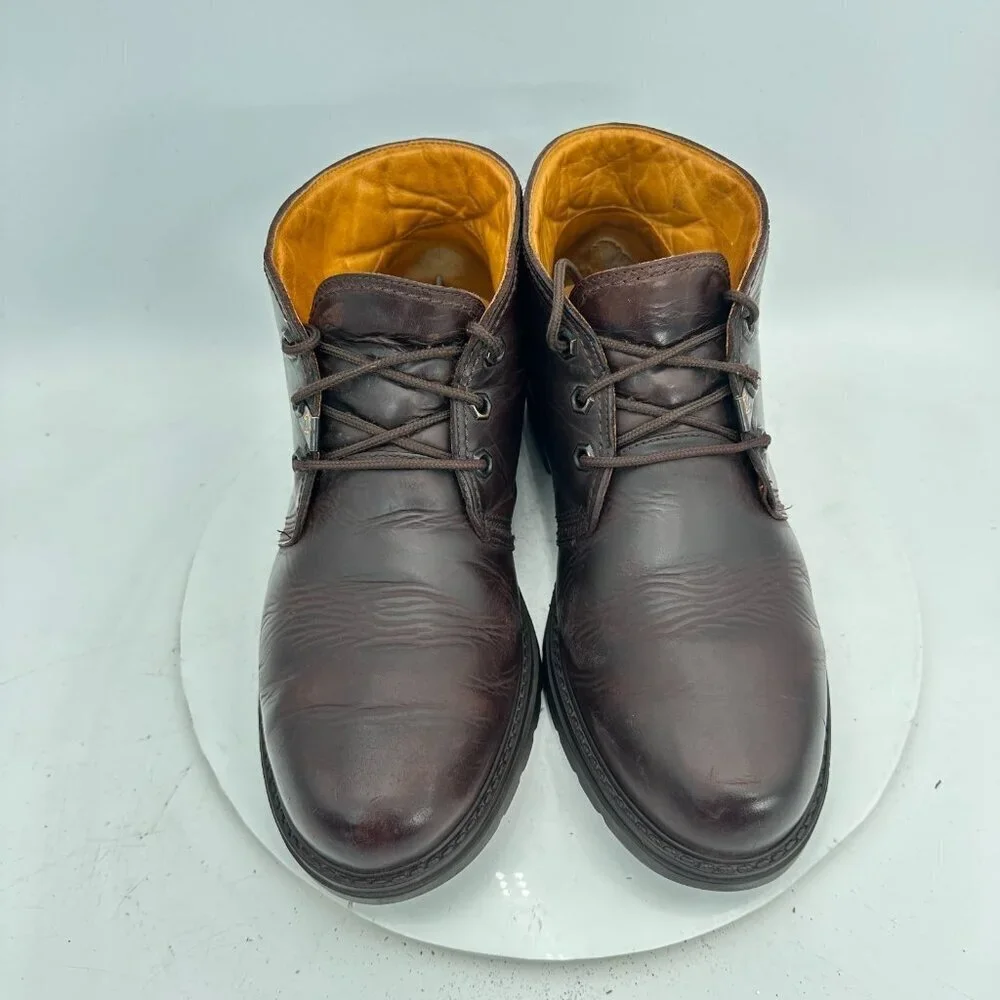 Panama Jack Havana Joe Men Size EU 44 US 10 Brown Leather Ankle Lace Up Boot